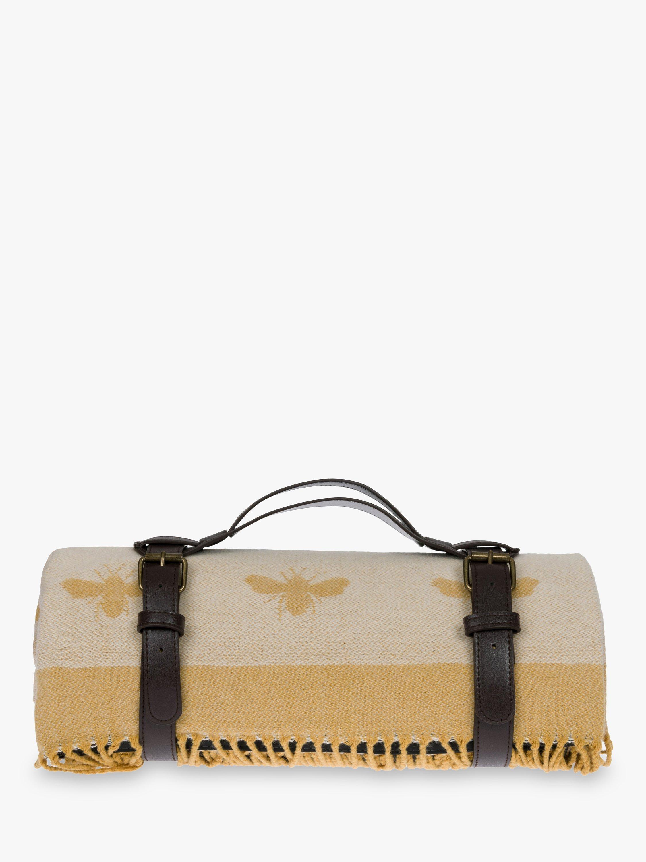 Sophie Allport Bee Knitted Picnic Rug, Yellow