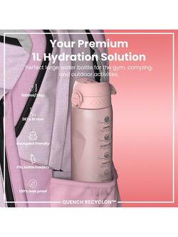 Ion8 Motivation Leak-Proof Recyclon Drinks Bottle, 1L - view 2, Rose Quartz