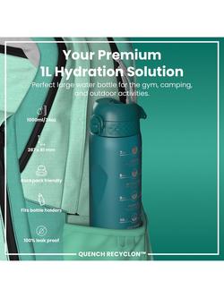 Ion8 Motivation Leak-Proof Recyclon Drinks Bottle, 1L - view 2, Aqua