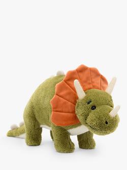 Jellycat Archie Dinosaur Soft Toy, Green/Multi, Green/Multi