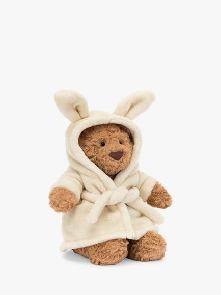 Jellycat Bartholomew Bear Bathrobe Soft Toy, Brown