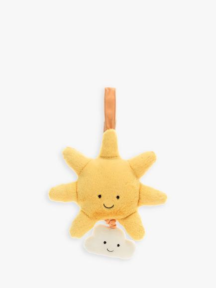 Jellycat Amuseable Sun Musical Pull Soft Toy, Yellow - view 2, Yellow