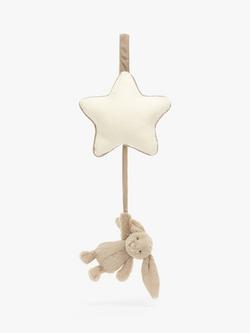 Jellycat Bashful Bunny Musical Pull Soft Toy, Beige