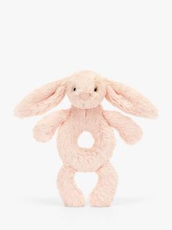Jellycat Bashful Bunny Ring Rattle Soft Toy - view 2, Blush