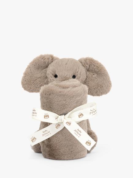 Jellycat Smudge Elephant Soother, Grey - view 2, Multi Multi