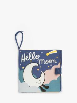 Jellycat Hello Moon Soft Book, Blue/Multi, Multi Multi