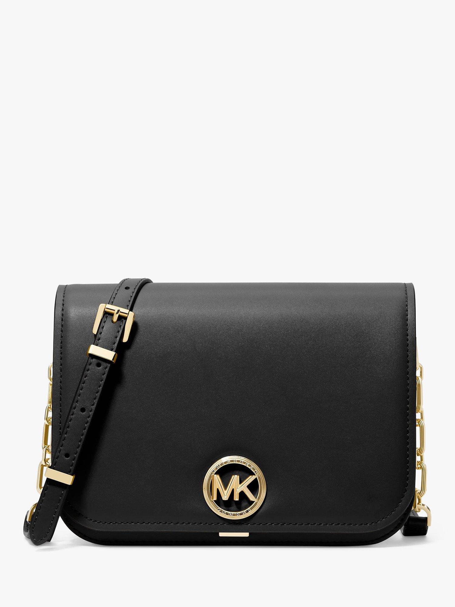 Michael Kors Delancey Medium Chain Messenger Bag Black