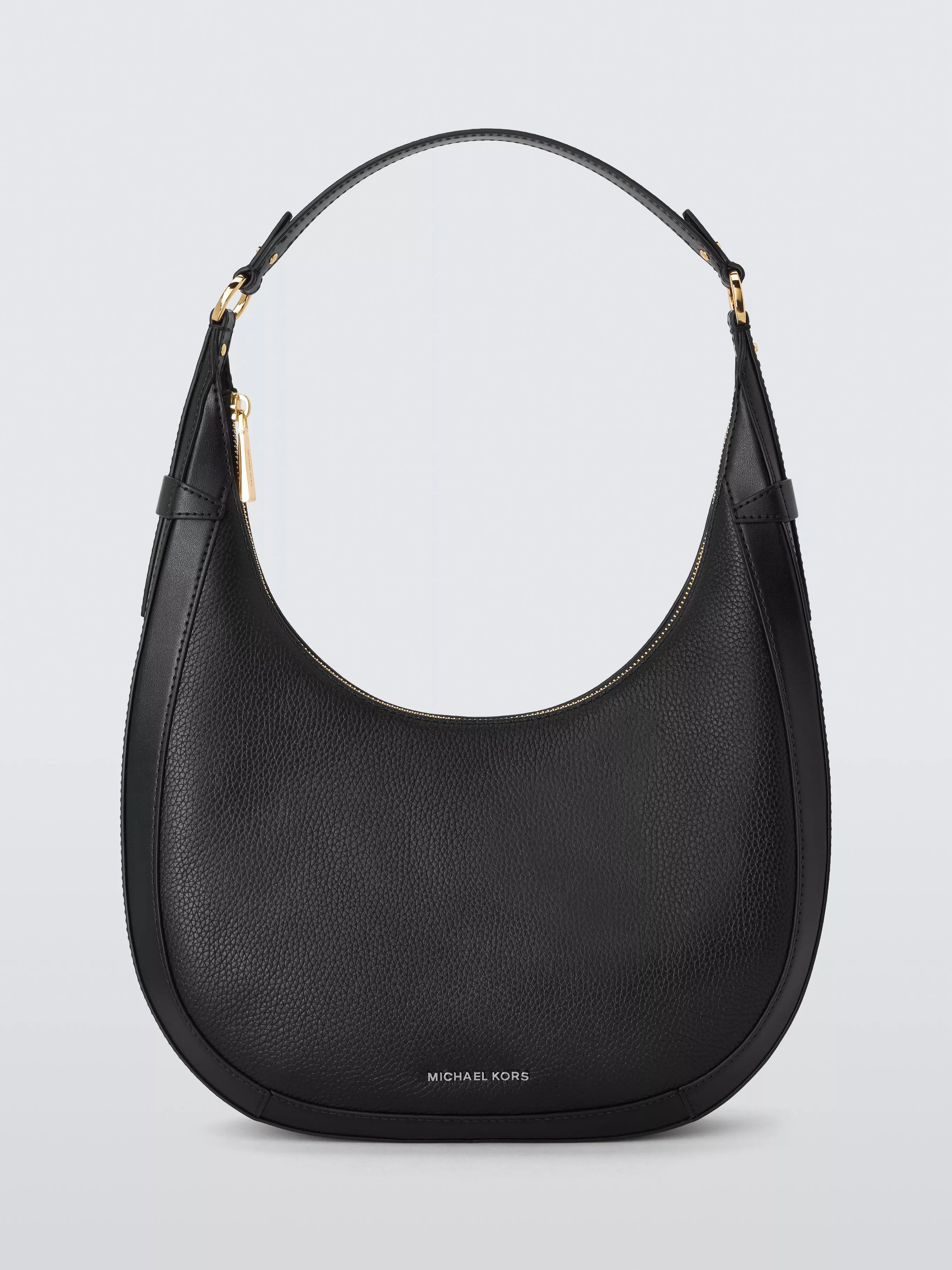 Michael Kors Preston Leather Hobo Shoulder Bag Black