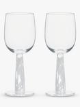 Anton Studio Designs Björn Wine Glasses, Set of 2, 400ml, Clear/White