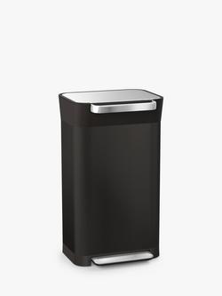 Joseph Joseph Titan 30L Trash Compactor & Fingerprint Proof Pedal Bin, Black