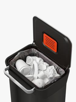 Joseph Joseph Titan 30L Trash Compactor & Fingerprint Proof Pedal Bin - view 2, Black