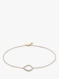 Monica Vinader 14ct Gold Riva Diamond Kite Bracelet, Gold