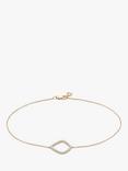 Monica Vinader 14ct Gold Riva Diamond Kite Bracelet, Gold