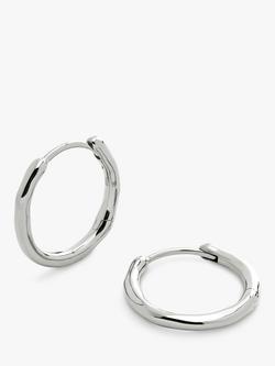 Monica Vinader MV Siren™ Muse Small Hoop Earrings, Silver, Silver