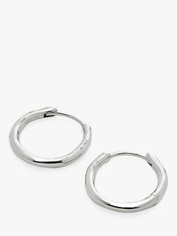 Monica Vinader MV Siren™ Muse Small Hoop Earrings, Silver - view 2, Silver