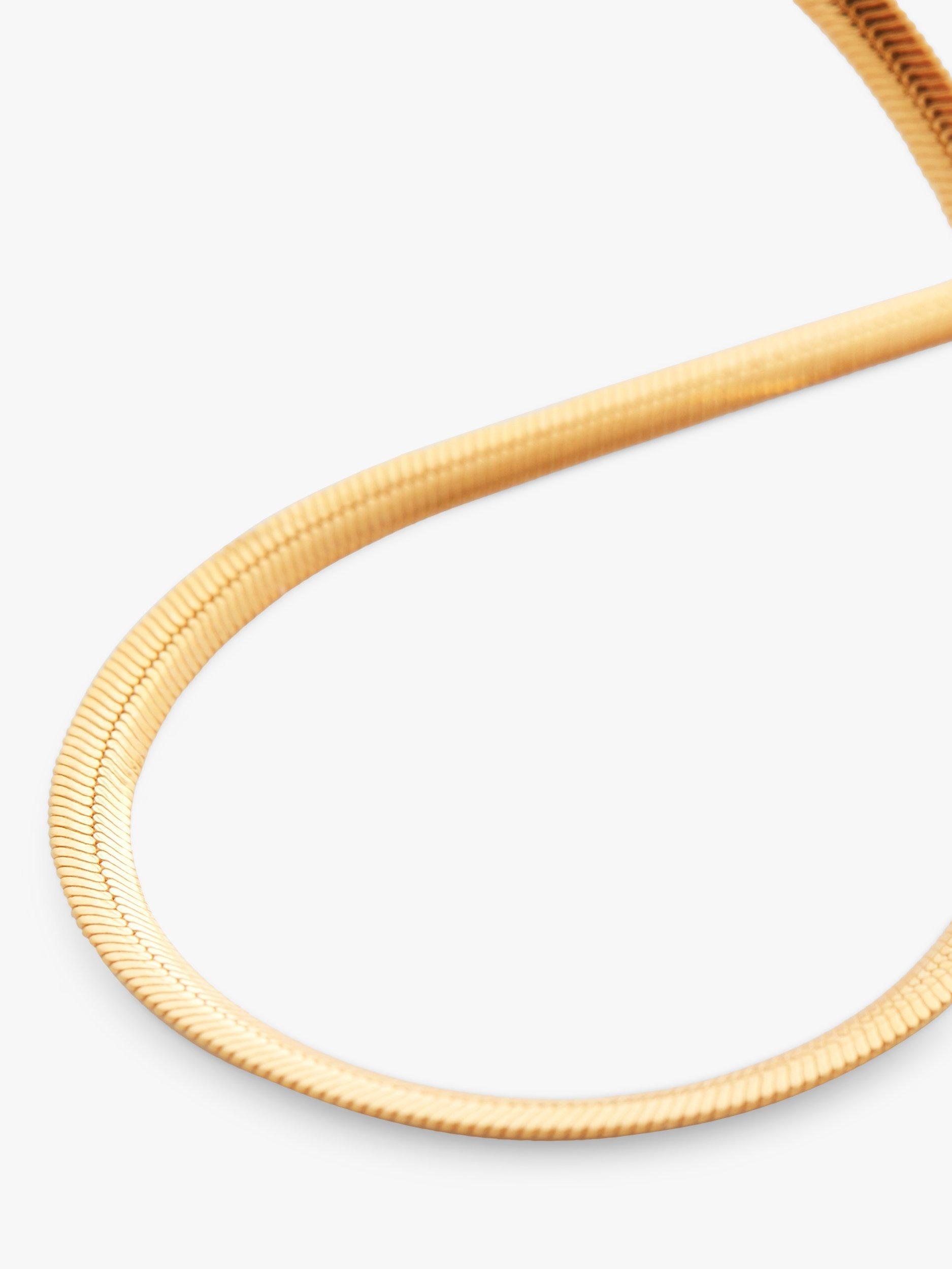 Product image 2 of 4, which shows Monica Vinader Snake Chain Necklace, Gold