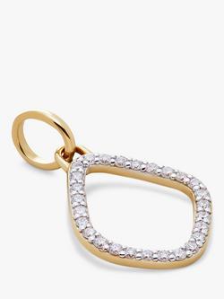 Monica Vinader 14ct Gold Lab Grown Diamond Riva Kite Pendant, Gold, Gold