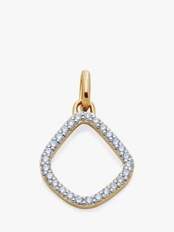 Monica Vinader 14ct Gold Lab Grown Diamond Riva Kite Pendant, Gold - view 2, Gold