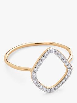 Monica Vinader 14ct Yellow Gold Riva Diamond Kite Ring, Gold, Gold