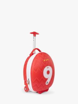 boppi Tiny Trekker Football 2 Wheel Cabin Suitcase, 17L, Red, Red