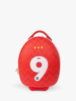 boppi Tiny Trekker Football 2 Wheel Cabin Suitcase, 17L, Red - view 2, Red