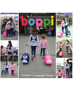 boppi Tiny Trekker Aeroplane 2 Wheel Cabin Suitcase, 17L, Blue - view 2, Blue