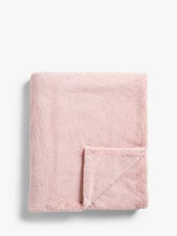 John Lewis Super Soft Throw, Pink