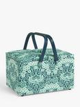 John Lewis William Morris Michaelmas Daisy Twin Lid Sewing Basket, Blue