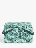 John Lewis William Morris Michaelmas Daisy Twin Lid Sewing Basket, Blue