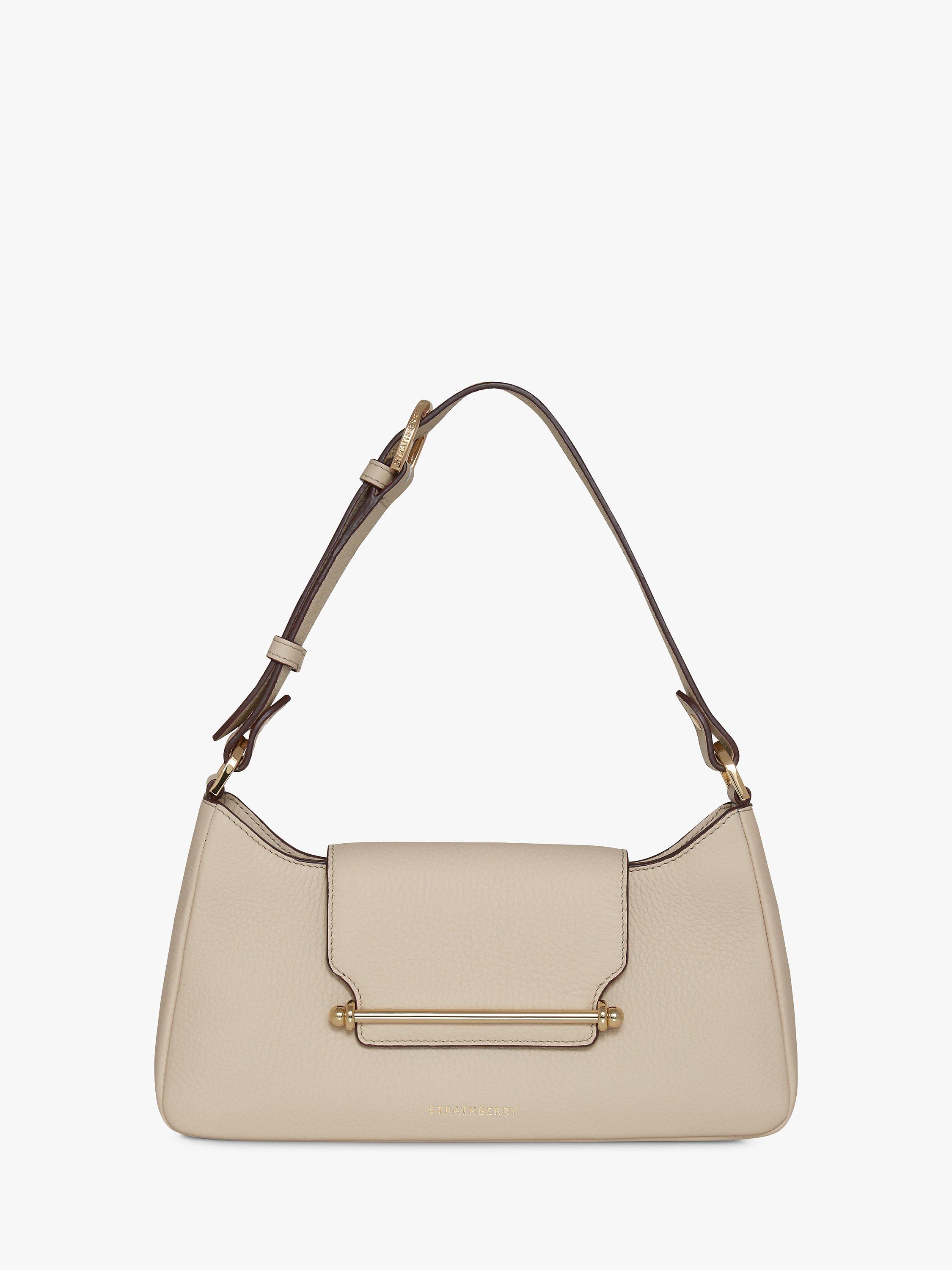 Strathberry Multrees Omni Leather Shoulder Bag, Oat
