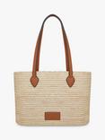 Strathberry Raffia and Leather Basket Shoulder Bag