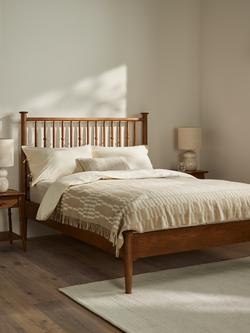 John Lewis Edwin Bed Frame, King Size, Stained Oak - view 2, Stained Oak