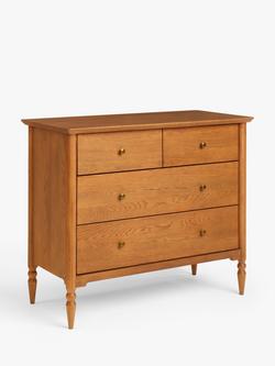 John Edwin 2+2 Drawer Chest, Stained Oak, Stained Oak