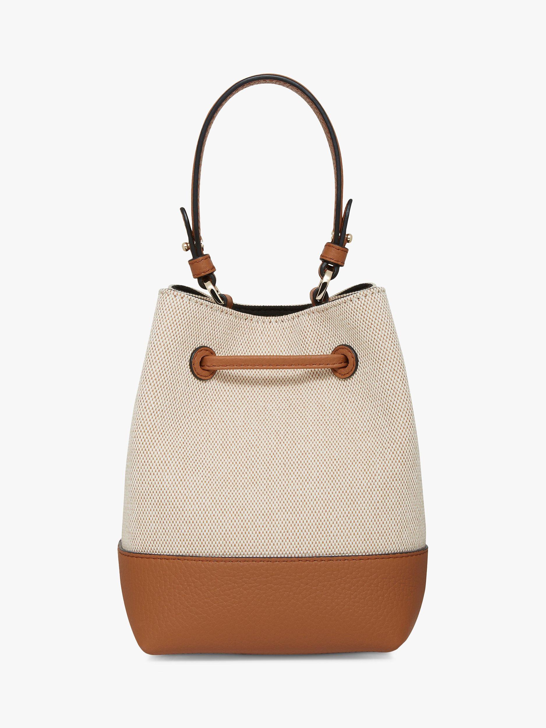 Strathberry Lana Osette Bucket Bag, Ecru/Tan