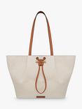 Strathberry Osette Canvas Shopper, Ecru/Tan