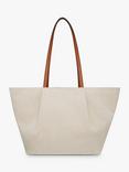 Strathberry Osette Canvas Shopper, Ecru/Tan