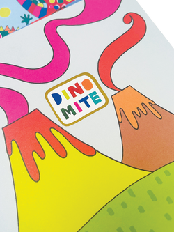 Rachel Ellen Dinosaur Sticker Scene & Colouring Book - view 2, Multi