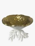 Culinary Concepts Seashore Coral Nibbles Bowl, 14cm, Gold/White