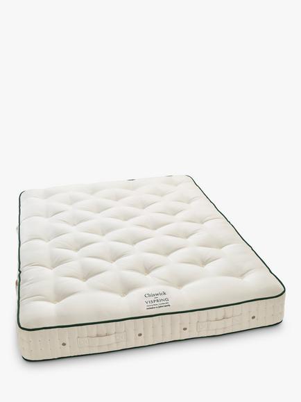 Vispring Chiswick Pocket Spring Mattress, Firm Tension, Super King Size, White