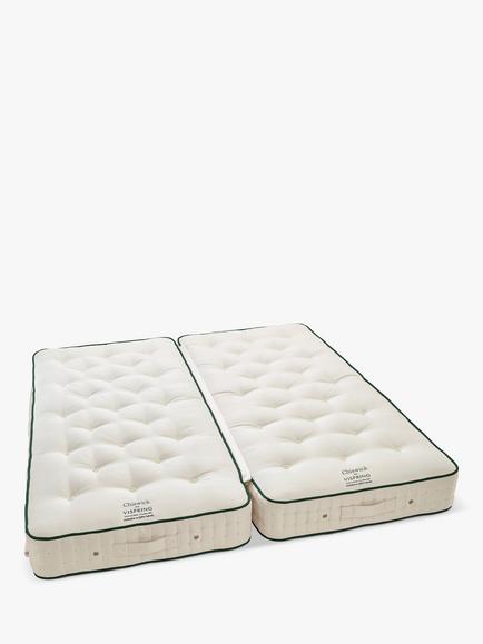 Vispring Chiswick Pocket Spring Zip Link Mattress, Medium Tension, Super King Size, White