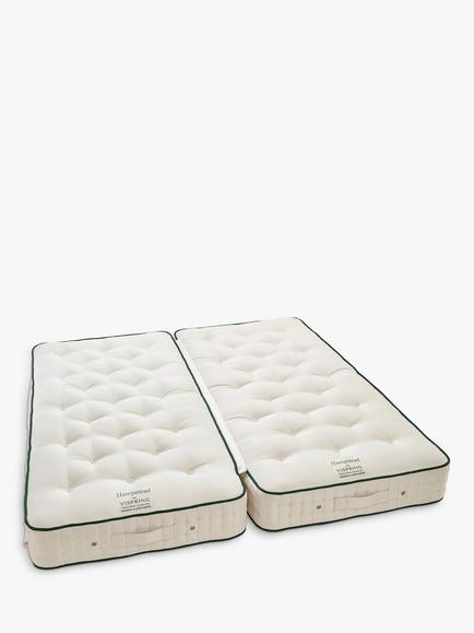 Vispring Hampstead Pocket Spring Zip Link Mattress, Medium Tension, Emperor, White