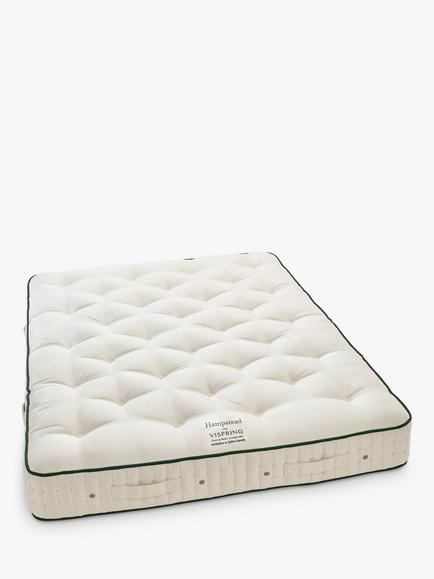 Vispring Hampstead Pocket Spring Mattress, Firm Tension, King Size, White