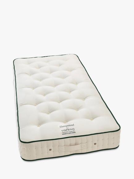 Vispring Hampstead Pocket Spring Mattress, Firm Tension, Long Single, White