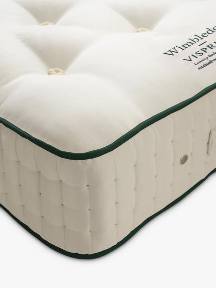 Vispring Wimbledon Pocket Spring Mattress, Firm Tension, Long Single - view 2, White