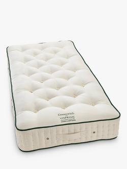 Vispring Greenwich Pocket Spring Mattress, Medium Tension, Single, White