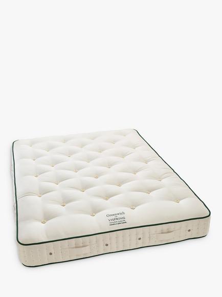 Vispring Greenwich Pocket Spring Mattress, Medium Tension, King Size, White