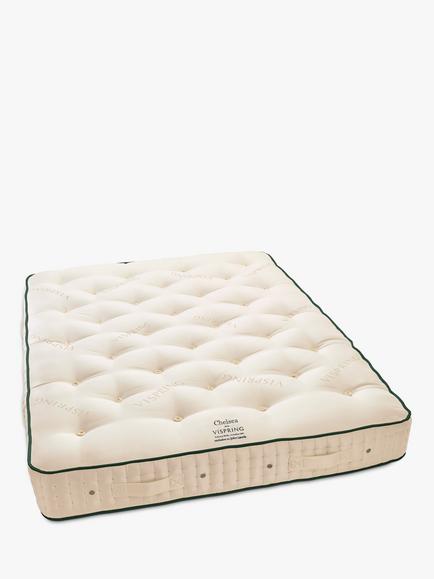 Vispring Chelsea Pocket Spring Mattress, Medium Tension, Super King Size, White