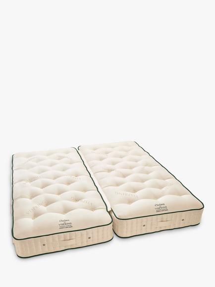 Vispring Chelsea Pocket Spring Zip Link Mattress, Medium Tension, Emperor, White