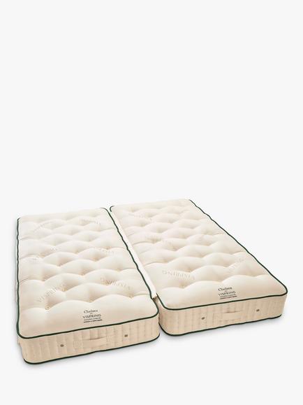Vispring Chelsea Pocket Spring Zip Link Mattress, Firm Tension, Emperor, White