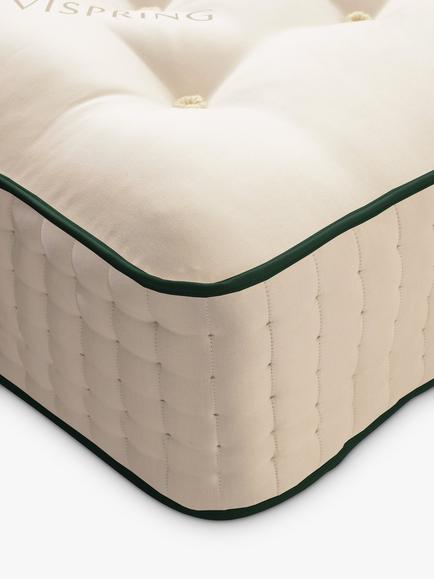 Vispring Kensington Pocket Spring Mattress, Soft Tension, Double - view 2, White